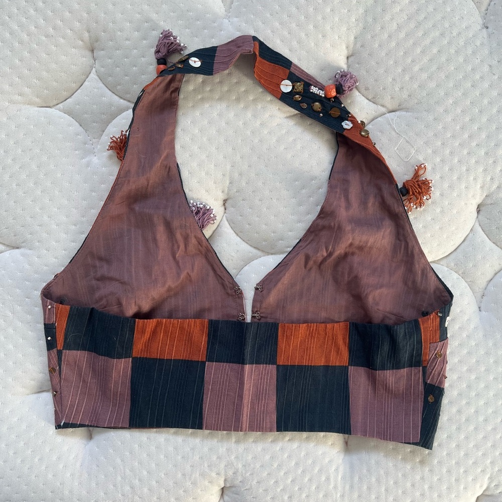 Zara Multicolor Patchwork Crop Top - Picture 5 of 5
